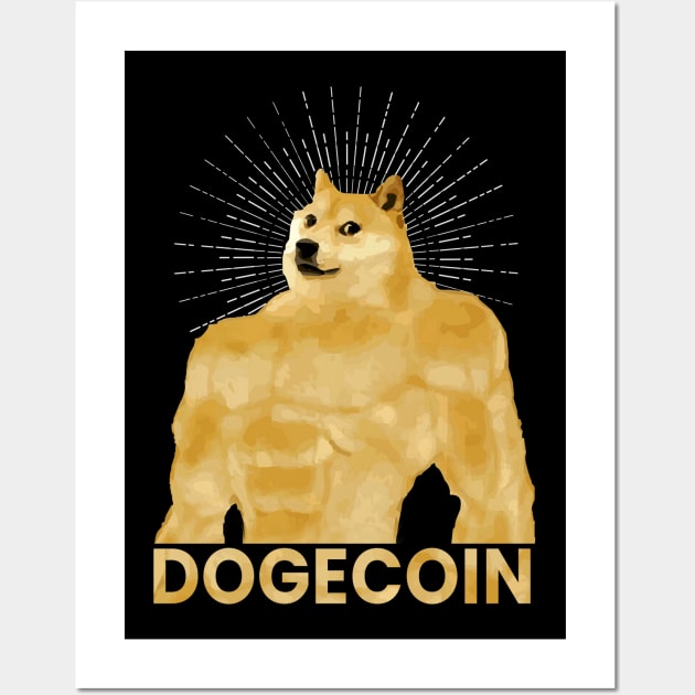 dogecoin strong Wall Art by aldistar